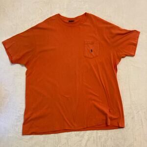 Polo Ralph Lauren Men's Crew-Neck Solid short sleeve T-shirt Orange Size XL
